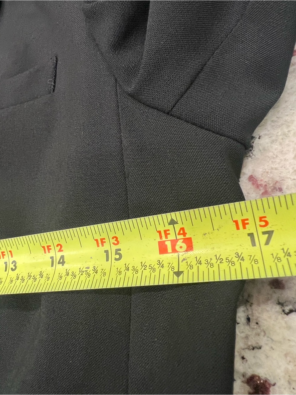Banana Republic Stretch Petite Blazer Jacket Black 4P Notch Lapel Three-Button - Picture 4 of 11